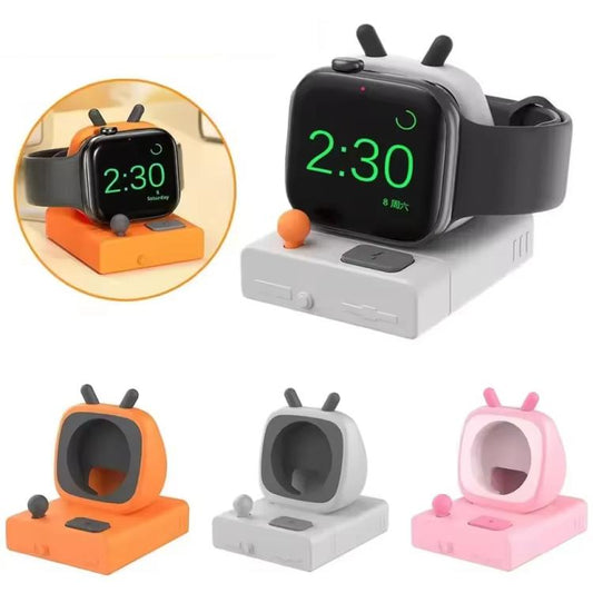 For Apple Watch Desktop Stand Silicone Base, Without Charger(Orange) - Charger / Holder by buy2fix | Online Shopping UK | buy2fix