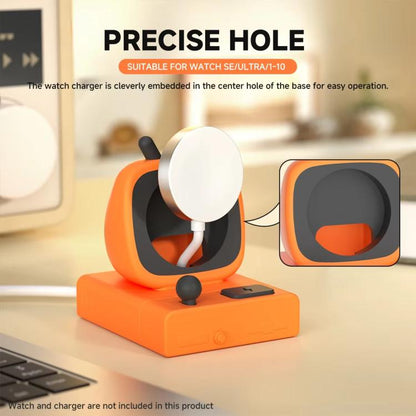 For Apple Watch Desktop Stand Silicone Base, Without Charger(Orange) - Charger / Holder by buy2fix | Online Shopping UK | buy2fix