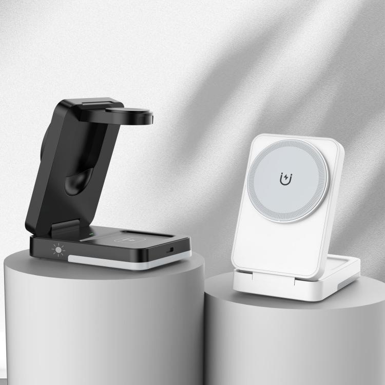 G12 Magnetic 3 In 1 Vertical Wireless Charger For Apple IPhones / AirPods / Apple Watches(White) - Wireless Charger by buy2fix | Online Shopping UK | buy2fix