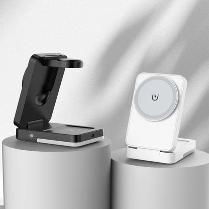 G12 Magnetic 3 In 1 Vertical Wireless Charger For Apple IPhones / AirPods / Apple Watches(White) - Wireless Charger by buy2fix | Online Shopping UK | buy2fix