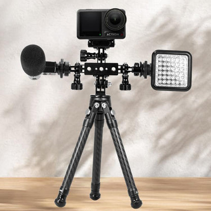 1 Inch Ball Head To 3 Card Aluminum Alloy 3 Station Live Streaming Stand Action Camera Multi Functional Expansion Adapter Accessory - Stand by buy2fix | Online Shopping UK | buy2fix