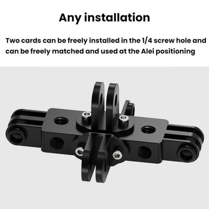 1 Inch Ball Head To 3 Card Aluminum Alloy 3 Station Live Streaming Stand Action Camera Multi Functional Expansion Adapter Accessory - Stand by buy2fix | Online Shopping UK | buy2fix