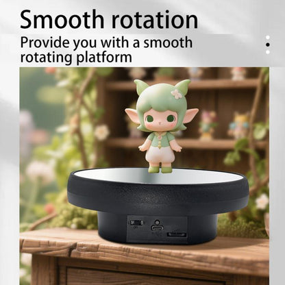 Multi-purpose Mirror Electric Rotating Disc Battery / USB Powered Photography Live Display Stand, Size: 16cm Gold -  by buy2fix | Online Shopping UK | buy2fix