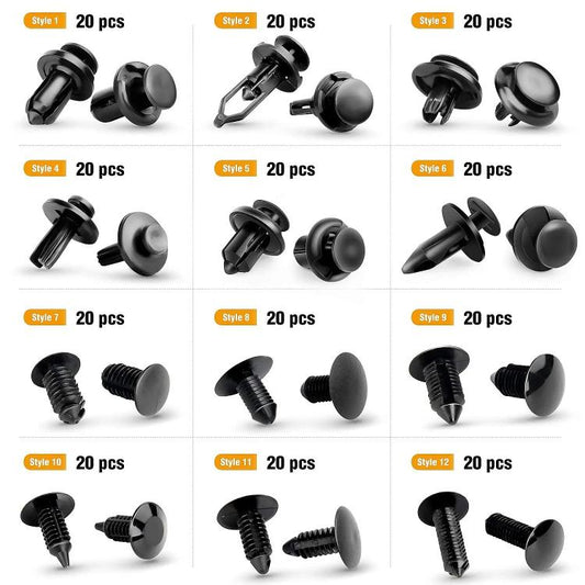 240pcs/Set Boxed Automotive Buckle Mixed Parts Tool(Screwdriver + 4pcs /Set) - Nuts & Bolts by buy2fix | Online Shopping UK | buy2fix