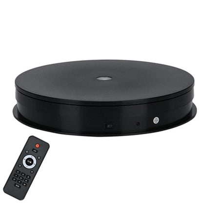 Remote Control Light Rotating Tray Still Life Display Adjustable Speed Brightness Jewelry Stand, Spec: 30cm Black Base Colorful Light Direct Plug -  by buy2fix | Online Shopping UK | buy2fix