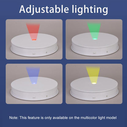 Remote Control Light Rotating Tray Still Life Display Adjustable Speed Brightness Jewelry Stand, Spec: 25cm Black Base White Light Direct Plug -  by buy2fix | Online Shopping UK | buy2fix