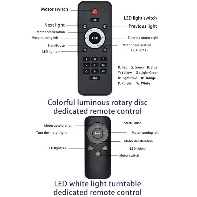 Remote Control Light Rotating Tray Still Life Display Adjustable Speed Brightness Jewelry Stand, Spec: 30cm White Base White Light Direct Plug -  by buy2fix | Online Shopping UK | buy2fix