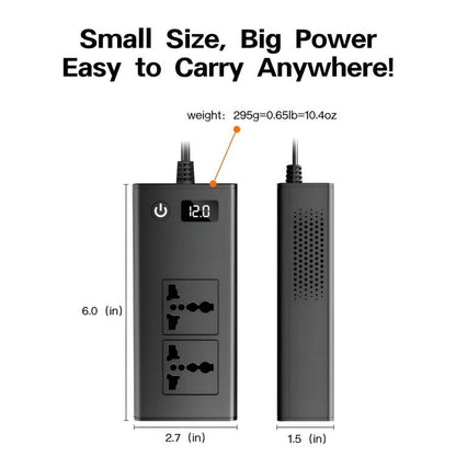 DC12V 200W Fast Charging QC3.0 PD Car Cigarette Lighter Portable Inverter(220V Universal) - Others by buy2fix | Online Shopping UK | buy2fix