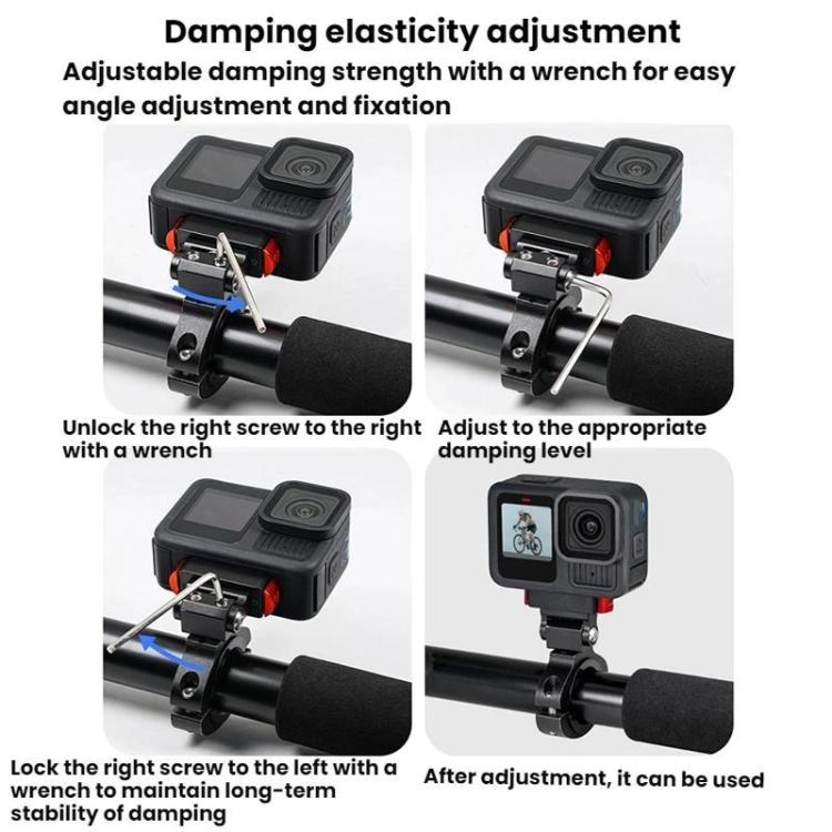 For GoPro HERO13 Black Action Camera Magnetic Quick Release Bike Mount Outdoor Cycling Tilt Shooting Bracket, Spec: 360 Degree Damping Rotary - Bicycle Handlebar Mount by buy2fix | Online Shopping UK | buy2fix