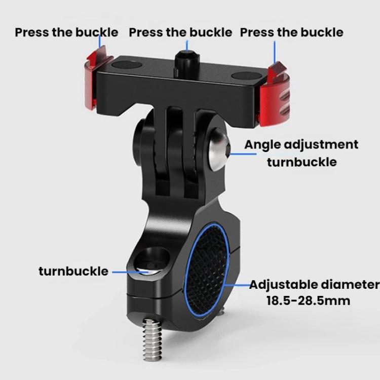 For GoPro HERO13 Black Action Camera Magnetic Quick Release Bike Mount Outdoor Cycling Tilt Shooting Bracket, Spec: 180 Degree Adjustable - Bicycle Handlebar Mount by buy2fix | Online Shopping UK | buy2fix