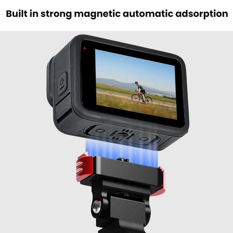 For GoPro HERO13 Black Action Camera Magnetic Quick Release Bike Mount Outdoor Cycling Tilt Shooting Bracket, Spec: 360 Degree Damping Rotary - Bicycle Handlebar Mount by buy2fix | Online Shopping UK | buy2fix