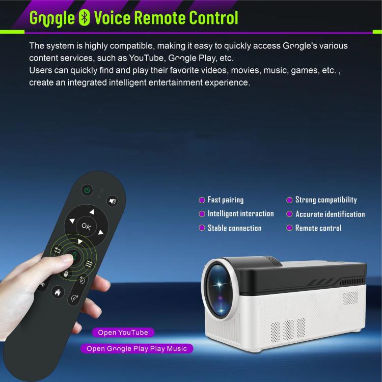 8K Home Theater Portable Android Projector With Smart Decoder(US Plug) - LED Projector by buy2fix | Online Shopping UK | buy2fix