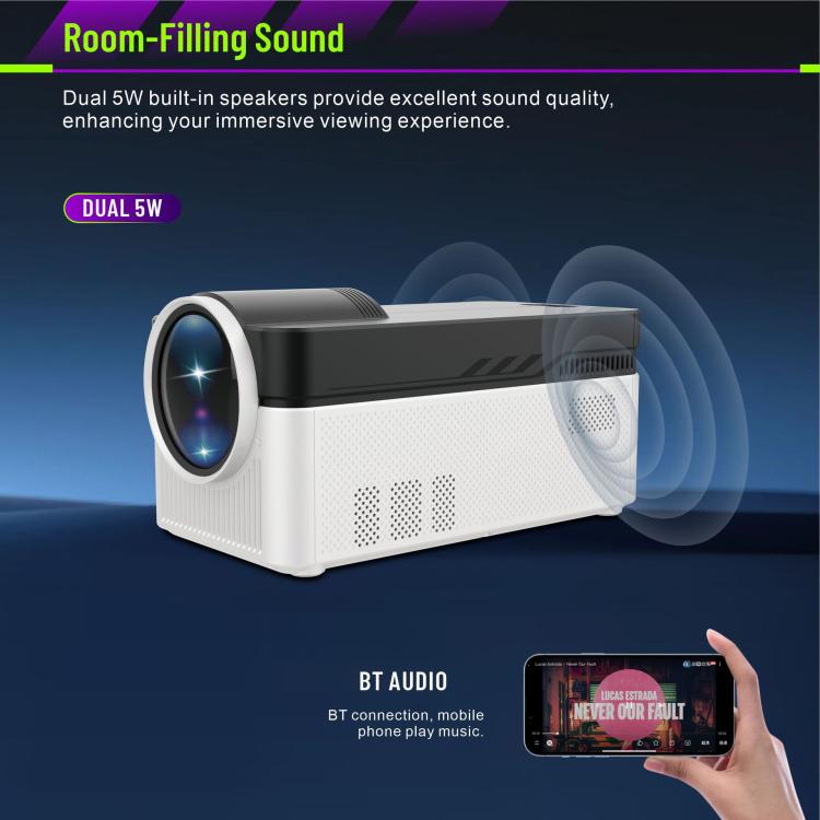 8K Home Theater Portable Android Projector With Smart Decoder(US Plug) - LED Projector by buy2fix | Online Shopping UK | buy2fix