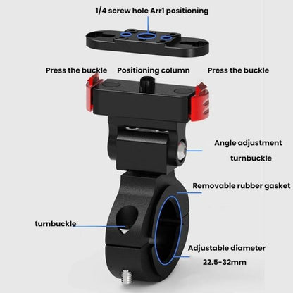 Action Camera Magnetic Quick Release Bike Mount, For GoPro HERO13 Black /12 Black /11 Black/10 Black/9 Black/8 Black, Spec: 360 Degree Damping Rotary - Bicycle Handlebar Mount by buy2fix | Online Shopping UK | buy2fix