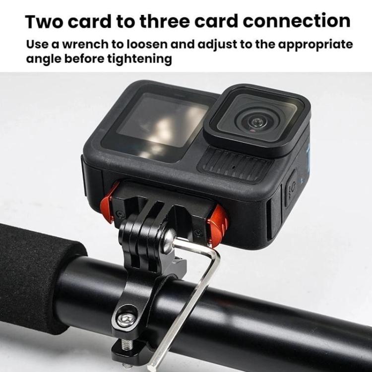 Action Camera Magnetic Quick Release Bike Mount, For GoPro HERO13 Black /12 Black /11 Black/10 Black/9 Black/8 Black, Spec: 180 Degree Adjustable - Bicycle Handlebar Mount by buy2fix | Online Shopping UK | buy2fix