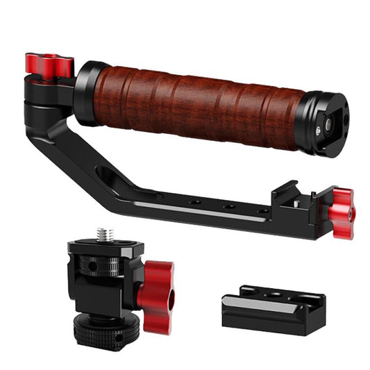 Gimbal Wooden Handle Chute Snail Gimbal Side Handle Grip,For DJI RS 4 Mini / 4 PRO / 3 / 3 Mini / 3 PRO / 2, Spec: With Chute And Snail Gimbal - Other by buy2fix | Online Shopping UK | buy2fix
