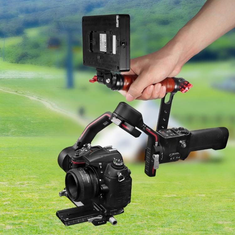 Gimbal Wooden Handle Chute Snail Gimbal Side Handle Grip,For DJI RS 4 Mini / 4 PRO / 3 / 3 Mini / 3 PRO / 2, Spec: With Chute - Other by buy2fix | Online Shopping UK | buy2fix