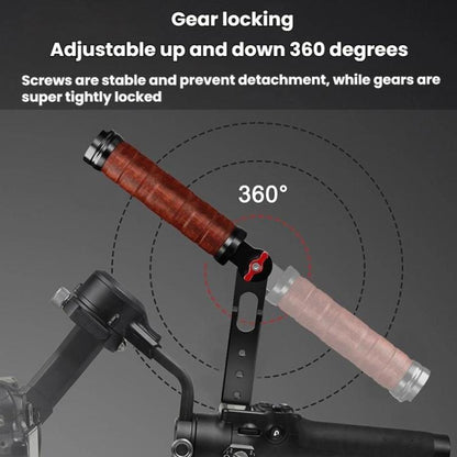 Gimbal Wooden Handle Chute Snail Gimbal Side Handle Grip,For DJI RS 4 Mini / 4 PRO / 3 / 3 Mini / 3 PRO / 2, Spec: With Chute And Snail Gimbal - Other by buy2fix | Online Shopping UK | buy2fix