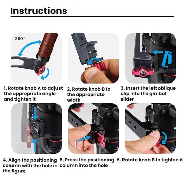 Gimbal Wooden Handle Chute Snail Gimbal Side Handle Grip,For DJI RS 4 Mini / 4 PRO / 3 / 3 Mini / 3 PRO / 2, Spec: With Chute And Snail Gimbal - Other by buy2fix | Online Shopping UK | buy2fix
