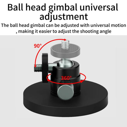 1/4 Ball Head D66mm Magnetic Mount Snail Gimbal Adjustment Bracket - Tripod Heads by buy2fix | Online Shopping UK | buy2fix