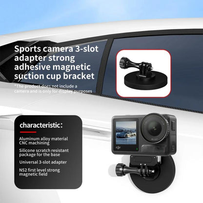 3 Card D66mm Magnetic Mount Snail Gimbal Adjustment Bracket - Tripod Heads by buy2fix | Online Shopping UK | buy2fix