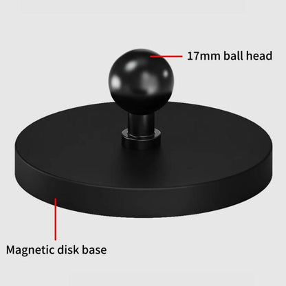 17mm Ball Head D66mm Magnetic Mount Snail Gimbal Adjustment Bracket - Tripod Heads by buy2fix | Online Shopping UK | buy2fix