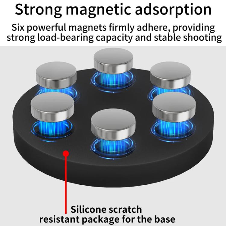 3 Card D66mm Magnetic Mount Snail Gimbal Adjustment Bracket - Tripod Heads by buy2fix | Online Shopping UK | buy2fix