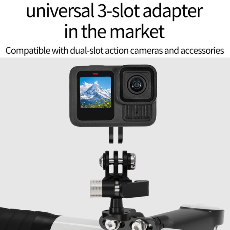 3 Card One Click Clamping Bicycle Stem Camera Mount Cycling Front Light Bracket For Shooting - Holder by buy2fix | Online Shopping UK | buy2fix