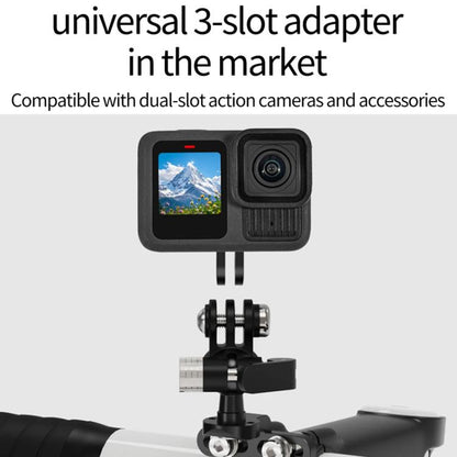 3 Card One Click Clamping Bicycle Stem Camera Mount Cycling Front Light Bracket For Shooting - Holder by buy2fix | Online Shopping UK | buy2fix