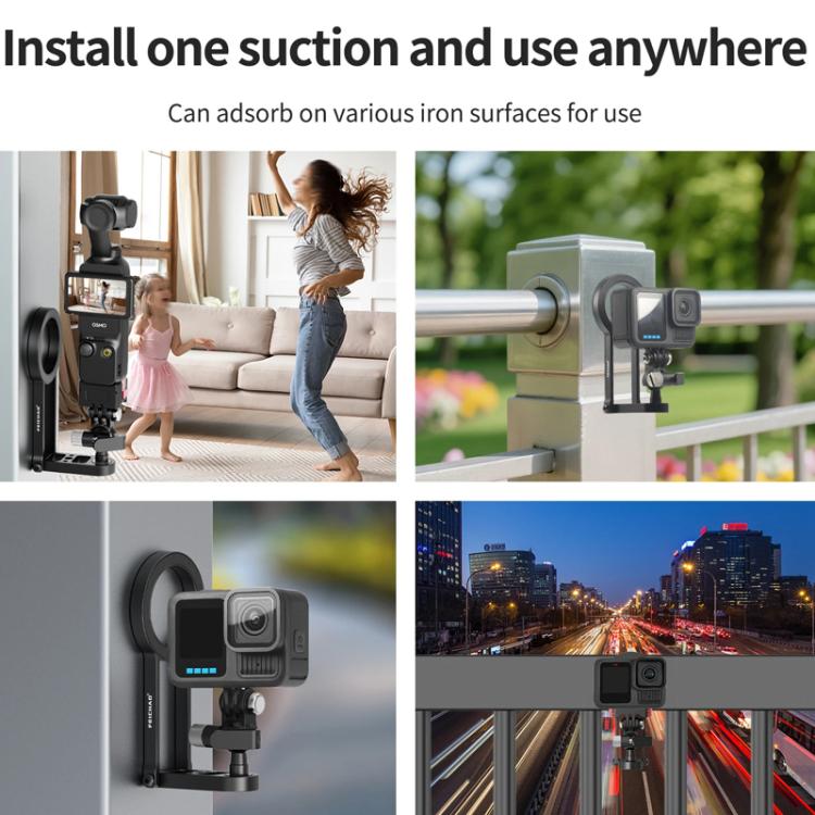 For 2 Card Action Camera Magnetic Bracket Base Bracket Expansion - Holder by buy2fix | Online Shopping UK | buy2fix