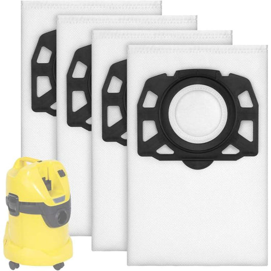 For Karcher WD2 / WD3 / KD3 Series 4pcs Dust Collection Bags Vacuum Cleaners Non-Woven Fabric Bags(Black) - For Karcher Accessories by buy2fix | Online Shopping UK | buy2fix
