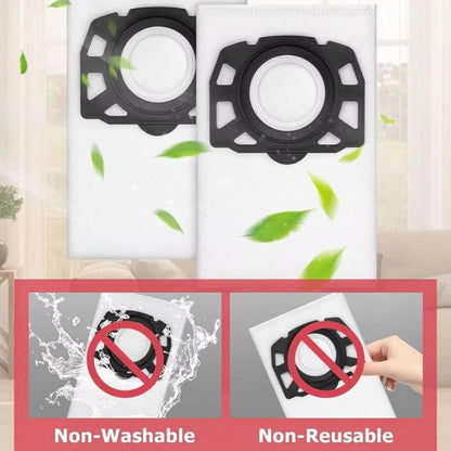 For Karcher WD2 / WD3 / KD3 Series 4pcs Dust Collection Bags Vacuum Cleaners Non-Woven Fabric Bags(Black) - For Karcher Accessories by buy2fix | Online Shopping UK | buy2fix