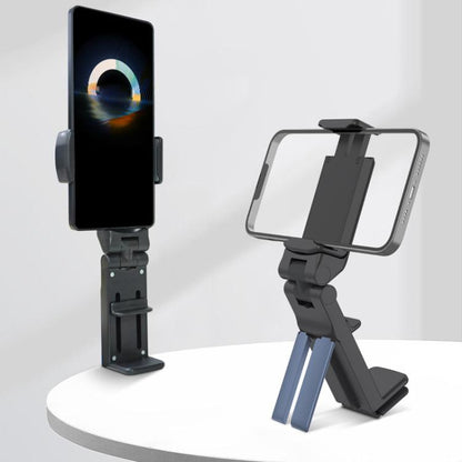 Multi-Functional Travel Mini Desktop Stand Adjustable Rotating Folding Portable Mobile Phone Stand(Black) - Desktop Holder by buy2fix | Online Shopping UK | buy2fix