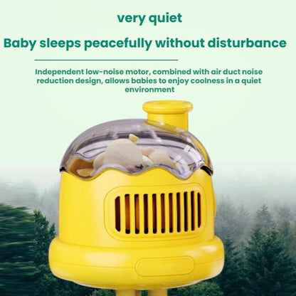 Octopus Clip-On Handheld Silent Bladeless Fan For Strollers, Color: Non-oscillating White - Electric Fans by buy2fix | Online Shopping UK | buy2fix