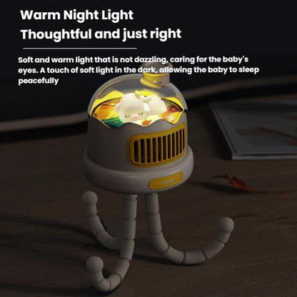 Octopus Clip-On Handheld Silent Bladeless Fan For Strollers, Color: Oscillating Yellow - Electric Fans by buy2fix | Online Shopping UK | buy2fix