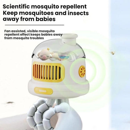 Octopus Clip-On Handheld Silent Bladeless Fan For Strollers, Color: Oscillating White - Electric Fans by buy2fix | Online Shopping UK | buy2fix