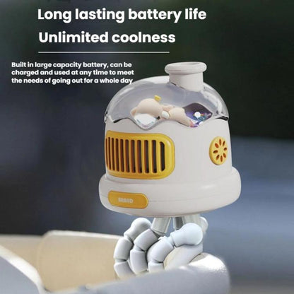 Octopus Clip-On Handheld Silent Bladeless Fan For Strollers, Color: Oscillating Yellow - Electric Fans by buy2fix | Online Shopping UK | buy2fix