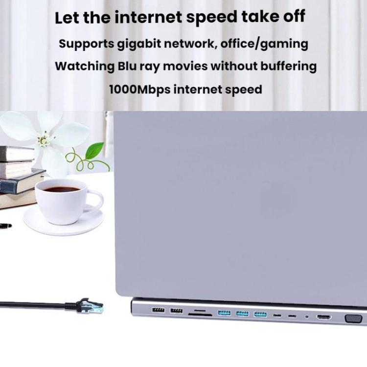 BT14E 14 In 1  Type-C Docking Station USB HUB Multi Port Hub Laptop Converter - USB HUB by buy2fix | Online Shopping UK | buy2fix