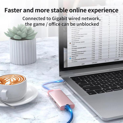 BS6A Metal Type-C Docking Station USB HUB Computer Multi Functional Expansion Dock - USB HUB by buy2fix | Online Shopping UK | buy2fix