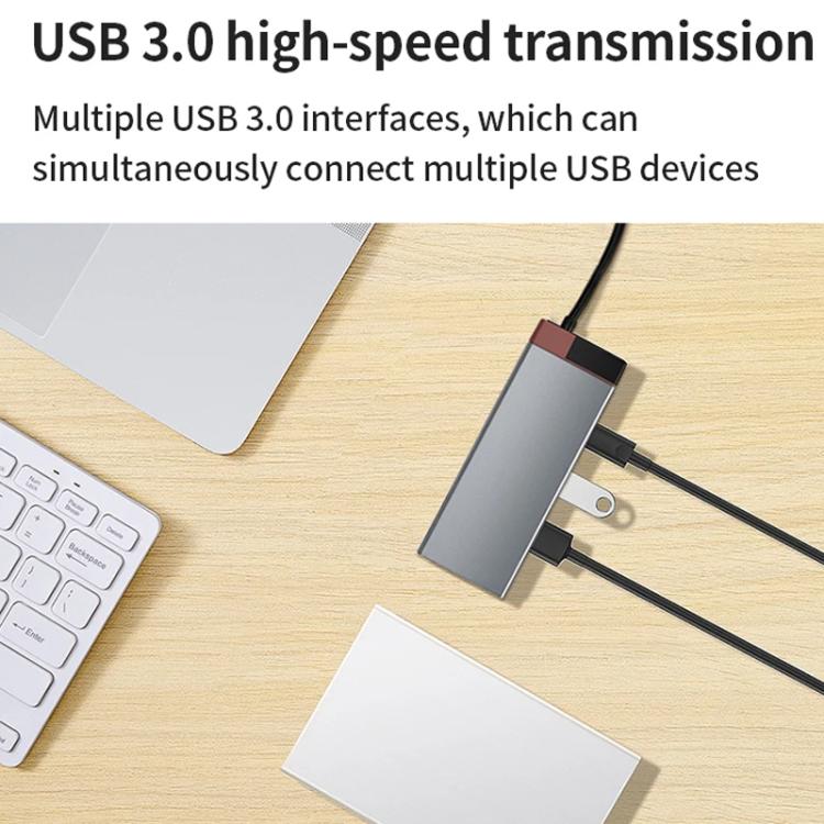 BS10A Metal Type-C Docking Station USB HUB Computer Multi Functional Expansion Dock - USB HUB by buy2fix | Online Shopping UK | buy2fix