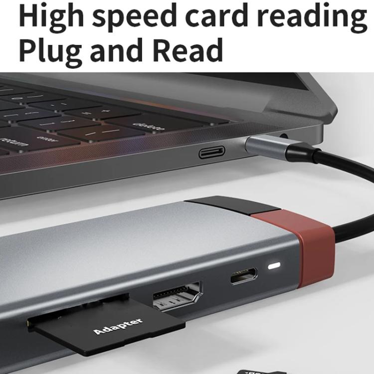 BS10A Metal Type-C Docking Station USB HUB Computer Multi Functional Expansion Dock - USB HUB by buy2fix | Online Shopping UK | buy2fix