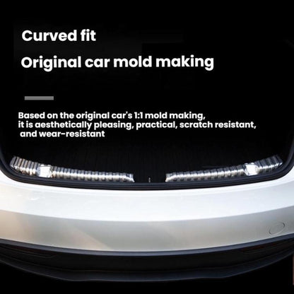 For Tesla Model 3 Highland Stainless Steel Trunk Sill Guard, Color: Black Brushed Finish - Car Interior Mouldings by buy2fix | Online Shopping UK | buy2fix