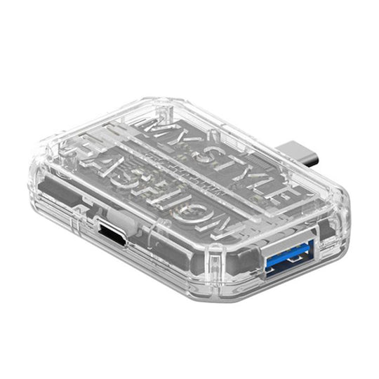 3 In 1 USB HUB Multi Port Hub Computer Converter, Color: BX3H White