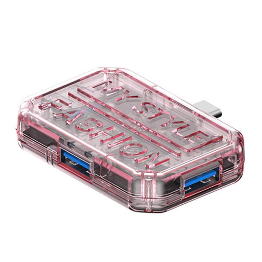 3 In 1 USB HUB Multi Port Hub Computer Converter, Color: BX3C Pink