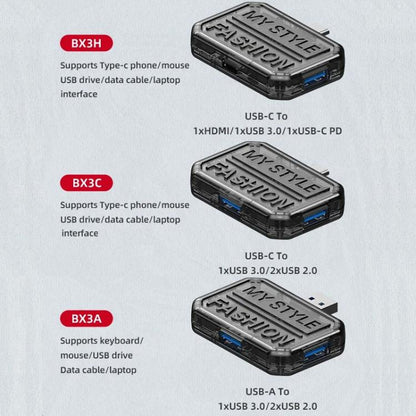 3 In 1 USB HUB Multi Port Hub Computer Converter, Color: BX3C Black - USB 3.0 HUB by buy2fix | Online Shopping UK | buy2fix