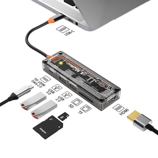 SW6H Type-C Docking Station USB HUB Multi Port Hub Computer Converter - USB HUB by buy2fix | Online Shopping UK | buy2fix