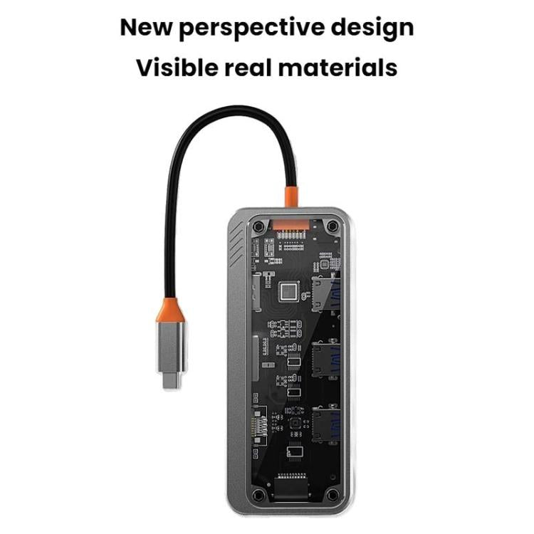 SW6H Type-C Docking Station USB HUB Multi Port Hub Computer Converter - USB HUB by buy2fix | Online Shopping UK | buy2fix