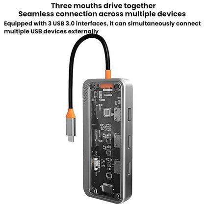 SW6H Type-C Docking Station USB HUB Multi Port Hub Computer Converter - USB HUB by buy2fix | Online Shopping UK | buy2fix
