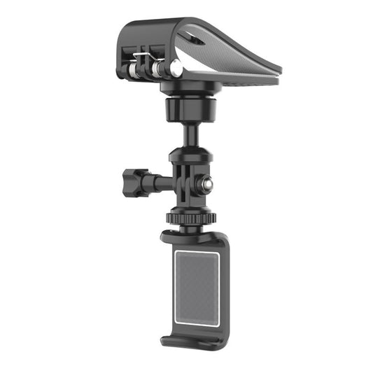Car Sun Visor Bracket Panoramic Sports Camera Phone Vehicle Mount Base(With Phone Clip) - Universal Car Holders by buy2fix | Online Shopping UK | buy2fix