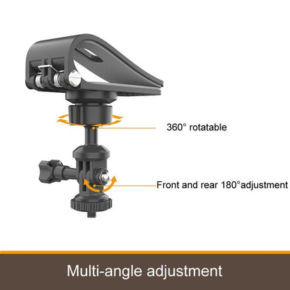 Car Sun Visor Bracket Panoramic Sports Camera Phone Vehicle Mount Base(With Phone Clip) - Universal Car Holders by buy2fix | Online Shopping UK | buy2fix